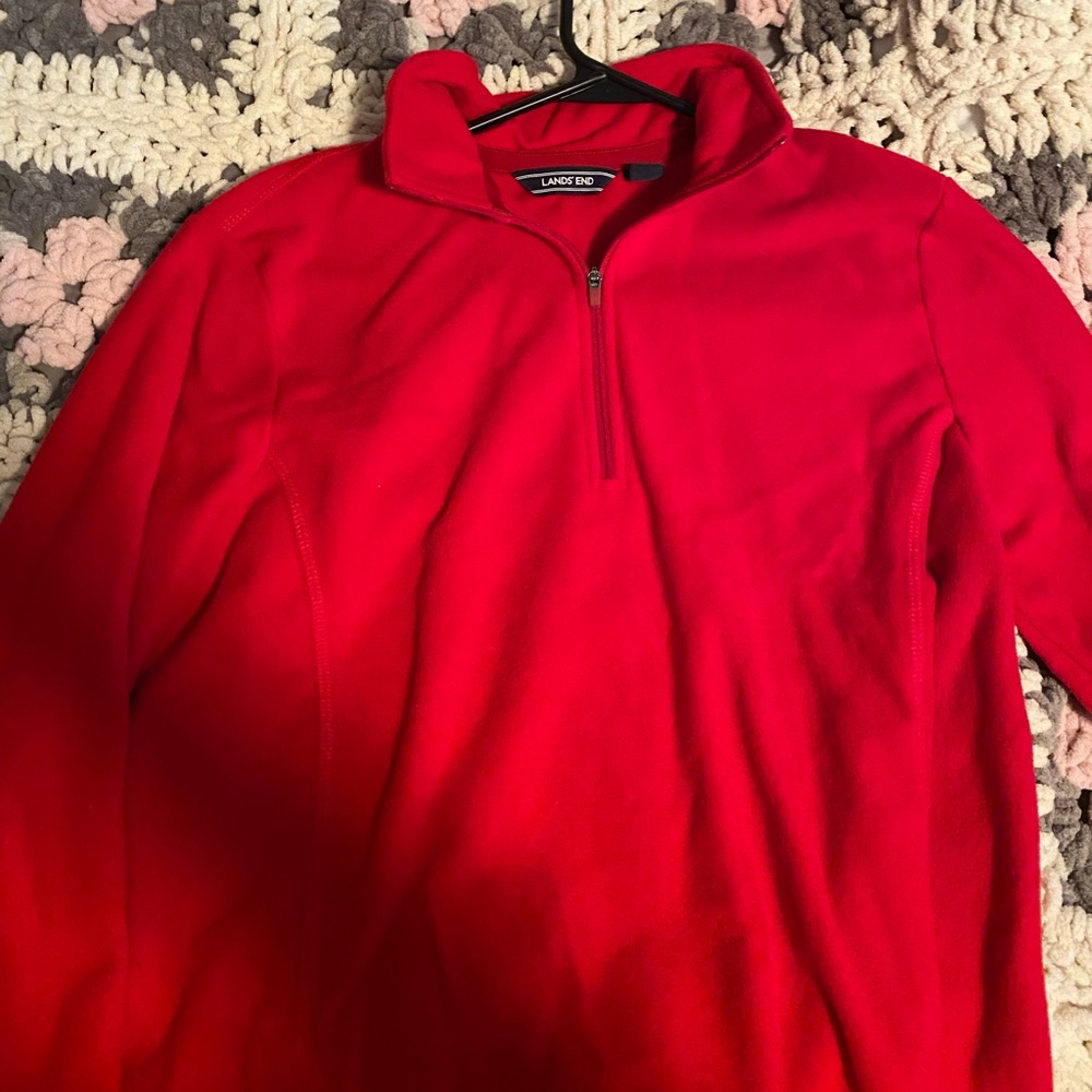 Red quarter zip